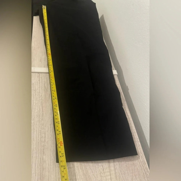 Robert Rodriguez Black Cropped Pants Luxe Ribbon Belt Career Office Size 8 - Picture 5 of 10